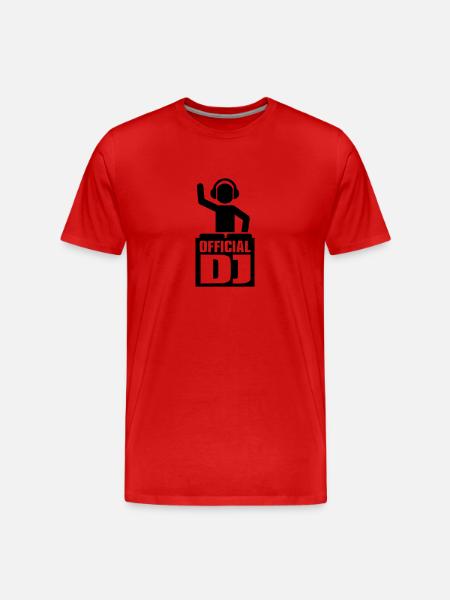 Official DJ - Men's Premium Organic T-Shirt - red