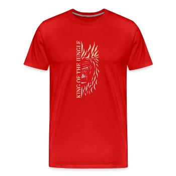 King of the jungle - T-shirt bio Premium Homme - rouge - Devant - Damien (186cm)