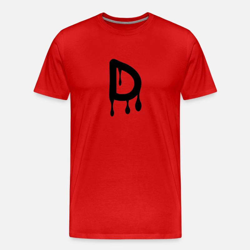 d_comic_graffiti - Männer Premium Bio T-Shirt - Rot