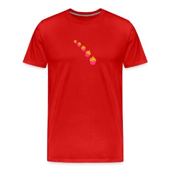 Cupcakes - Men's Premium Organic T-Shirt - red - Front - Damien (186cm)