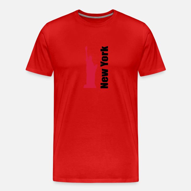 New York - Männer Premium Bio T-Shirt - Rot