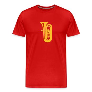 Tuba - Männer Premium Bio T-Shirt - Rot - Vorne - Damien (186cm)