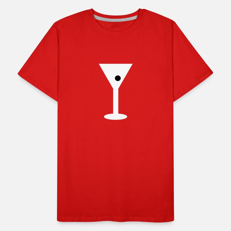 glas_mit_olive Männer Premium Bio T-Shirt