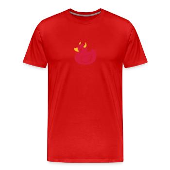 Devil Ducky - Men's Premium Organic T-Shirt - red - Front - Damien (186cm)