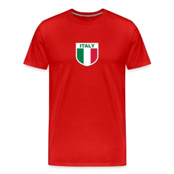 italy_emblem - Men's Premium Organic T-Shirt - red - Front - Damien (186cm)