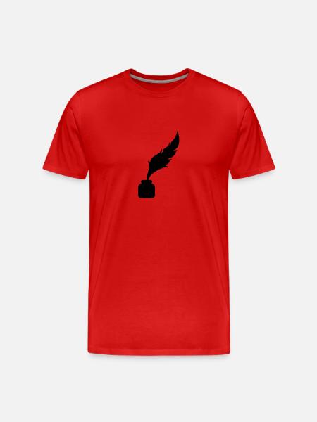 Feather ink - Men's Premium Organic T-Shirt - red