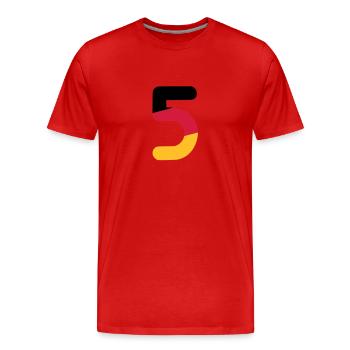 EM 2012 Deutschland Fußball Nationalmannschaft - Männer Premium Bio T-Shirt - Rot - Vorne - Damien (186cm)