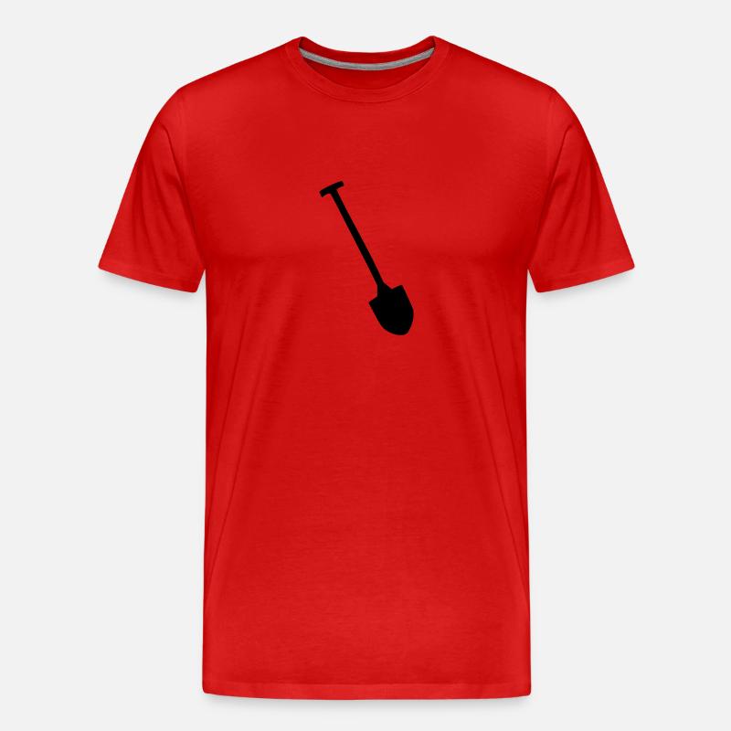 Shovel - Men's Premium Organic T-Shirt - red