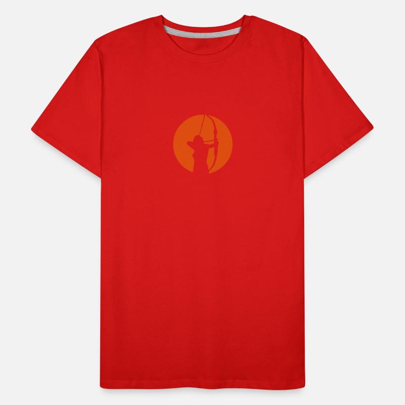 Bogenschießen Bogenschießen Logo bogenschieben3 Männer Premium Bio T-Shirt