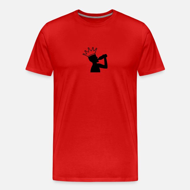 Beer King - Männer Premium Bio T-Shirt - Rot