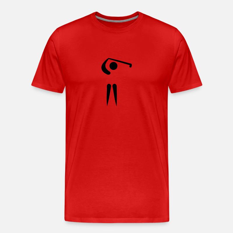 Golf - Männer Premium Bio T-Shirt - Rot