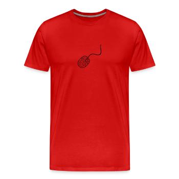 mikrochip daten elektronisch cool design maus comp - Männer Premium Bio T-Shirt - Rot - Vorne - Damien (186cm)