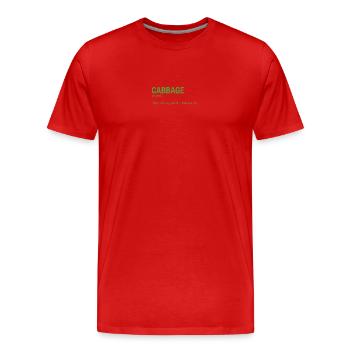 CABBAGE - Men's Premium Organic T-Shirt - red - Front - Damien (186cm)