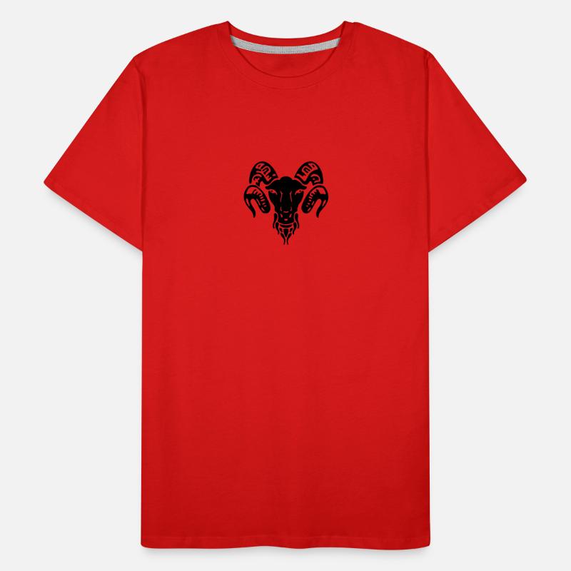 widder, devil, Teufel, skull Männer Premium Bio T-Shirt