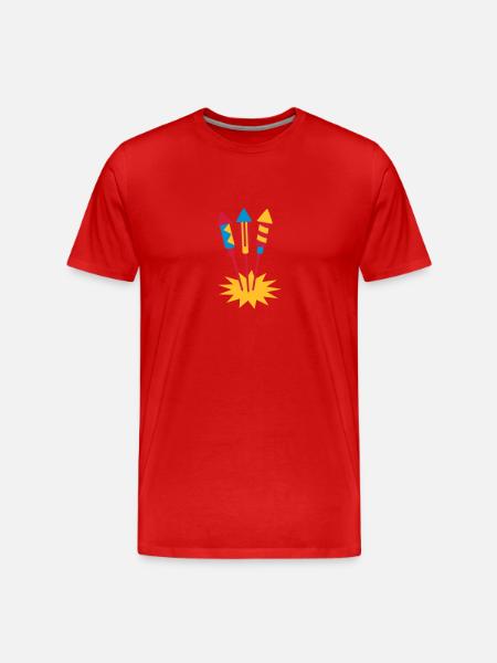 Feu d'artifice - T-shirt bio Premium Homme - rouge