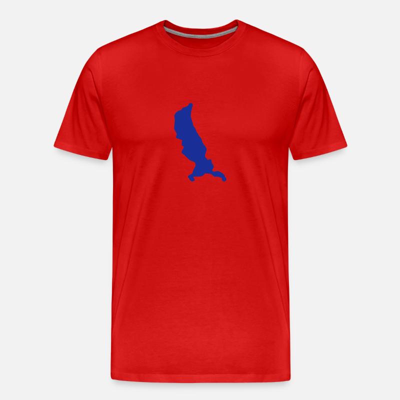 Tegernsee - Männer Premium Bio T-Shirt - Rot