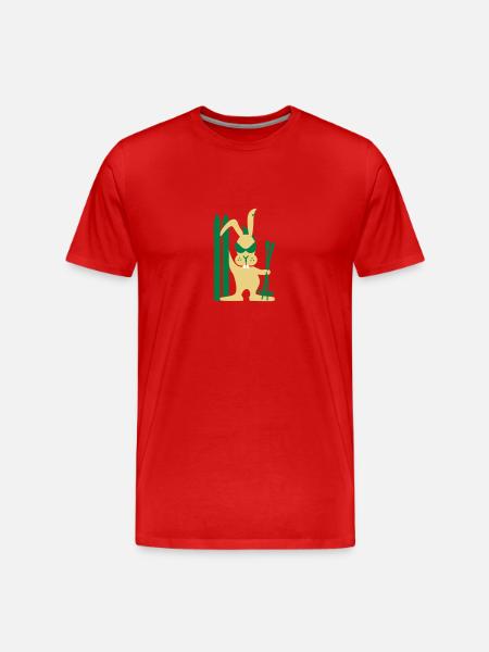 Skihase / ski bunny (3c) - Men's Premium Organic T-Shirt - red