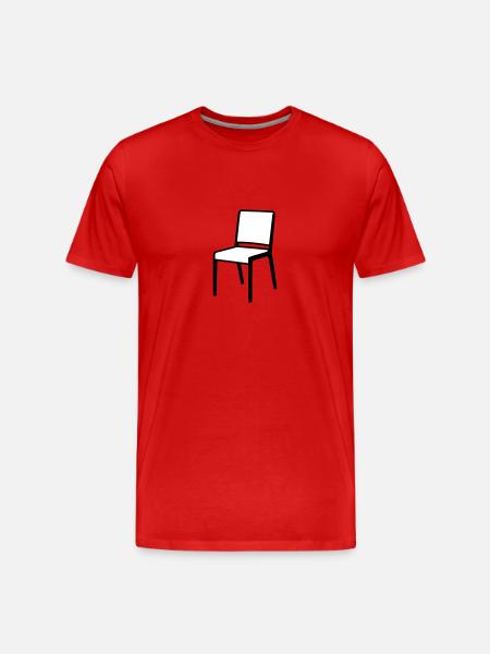 Stuhl - Männer Premium Bio T-Shirt - Rot