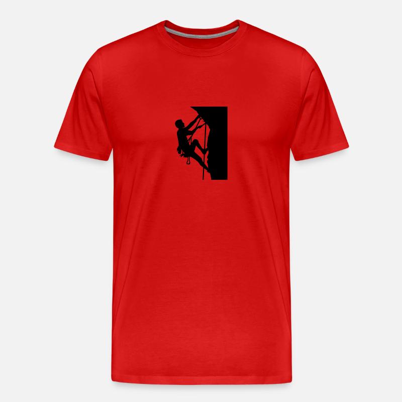 Klettern - Männer Premium Bio T-Shirt - Rot