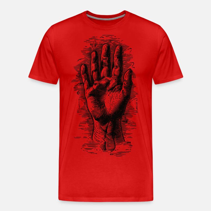 Sketch Hand - Männer Premium Bio T-Shirt - undefined