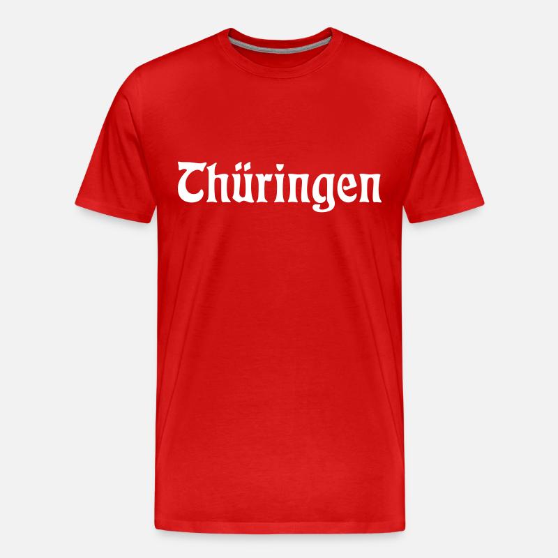 Thüringen, Thueringen - Männer Premium Bio T-Shirt - Rot