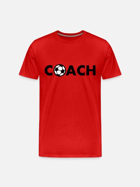 coach fußball - Men's Premium Organic T-Shirt - red