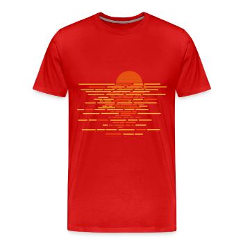sunset sun holiday sunset sea majorca - Men's Premium Organic T-Shirt - red - Front - Damien (186cm)
