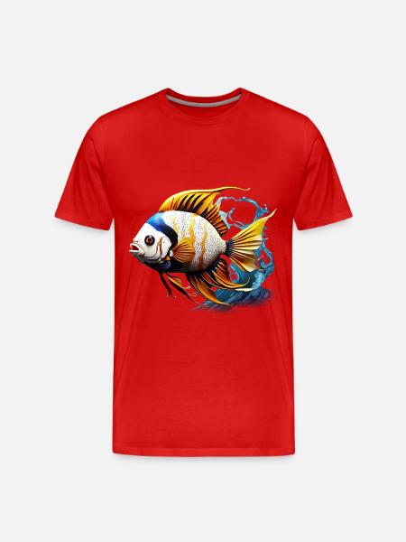 Angelfish - Men's Premium Organic T-Shirt - red