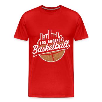 Joueurs de basket-ball de Los Angeles United States - T-shirt bio Premium Homme - rouge - Devant - Damien (186cm)