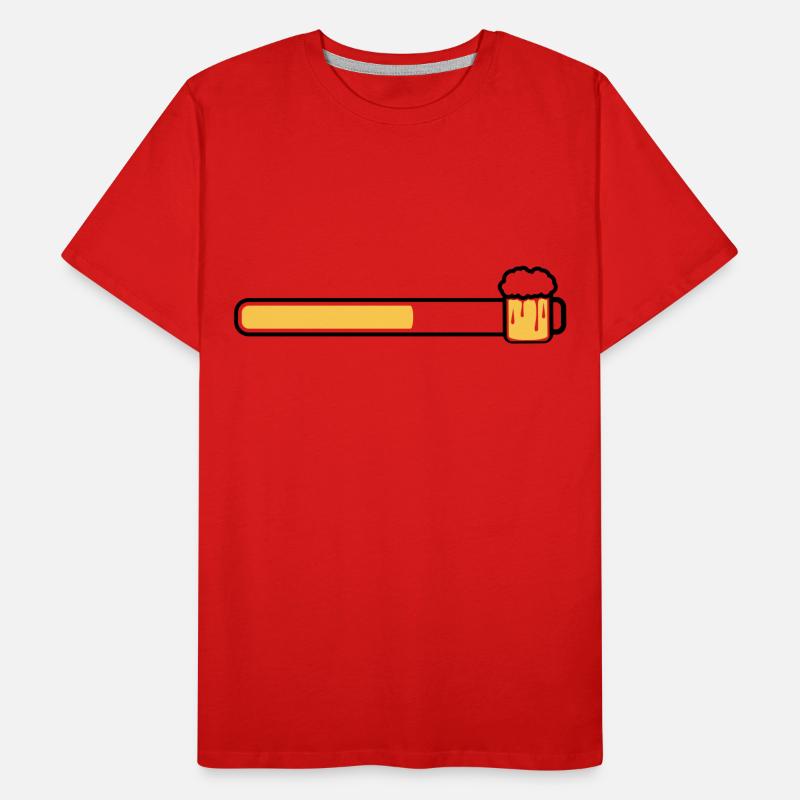 barcode text logo design loading download energy r Men's Premium Organic T-Shirt