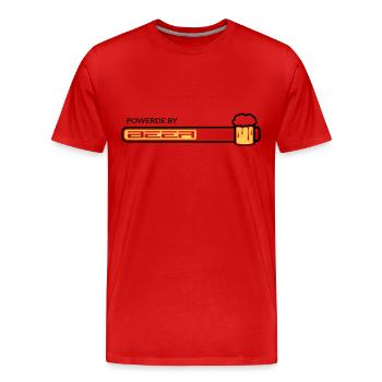 text logo design loading download energie unterstü - Männer Premium Bio T-Shirt - Rot - Vorne - Damien (186cm)