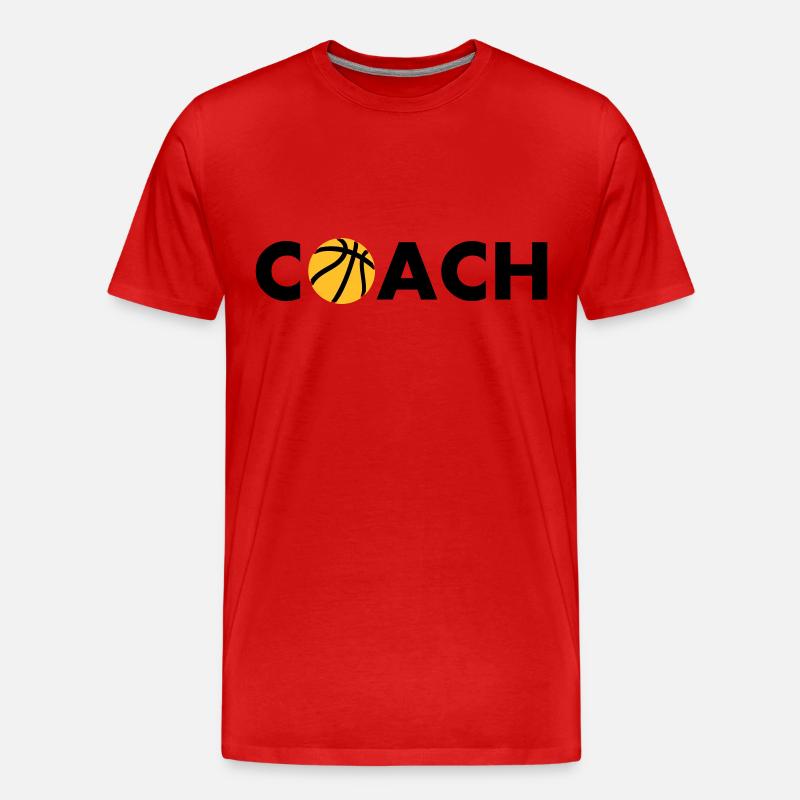 basketball Trainer Coach - Männer Premium Bio T-Shirt - Rot
