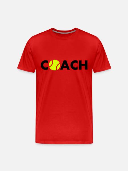 tennis coach - Männer Premium Bio T-Shirt - Rot