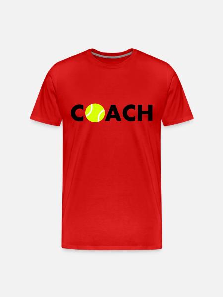 tennis coach - Men's Premium Organic T-Shirt - red