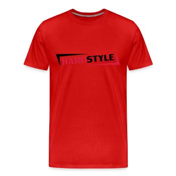 Hardstyle - Männer Premium Bio T-Shirt - Rot - Vorne - Damien (186cm)