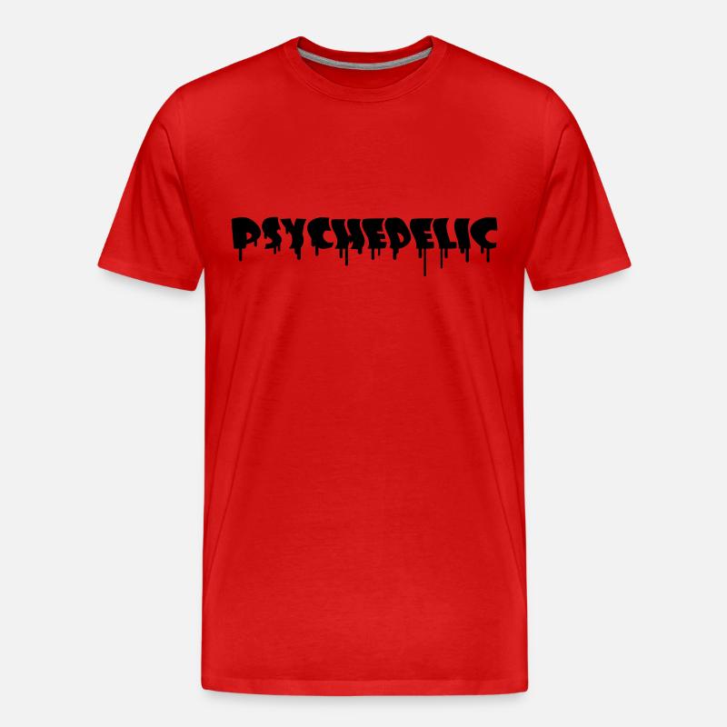 Psychedelic Graffiti - Männer Premium Bio T-Shirt - Rot