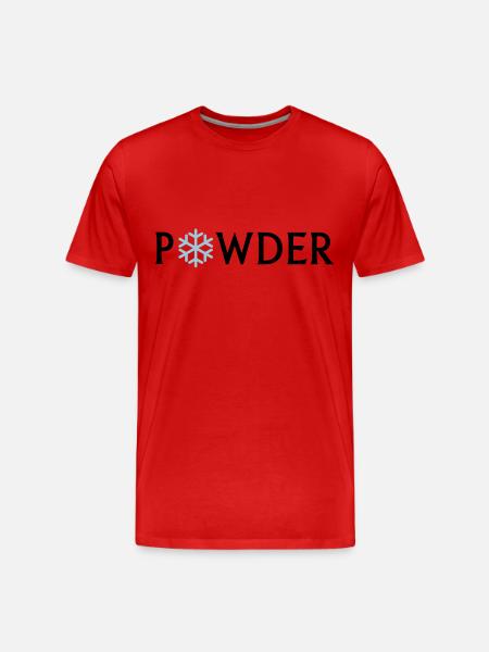 powder - Männer Premium Bio T-Shirt - Rot