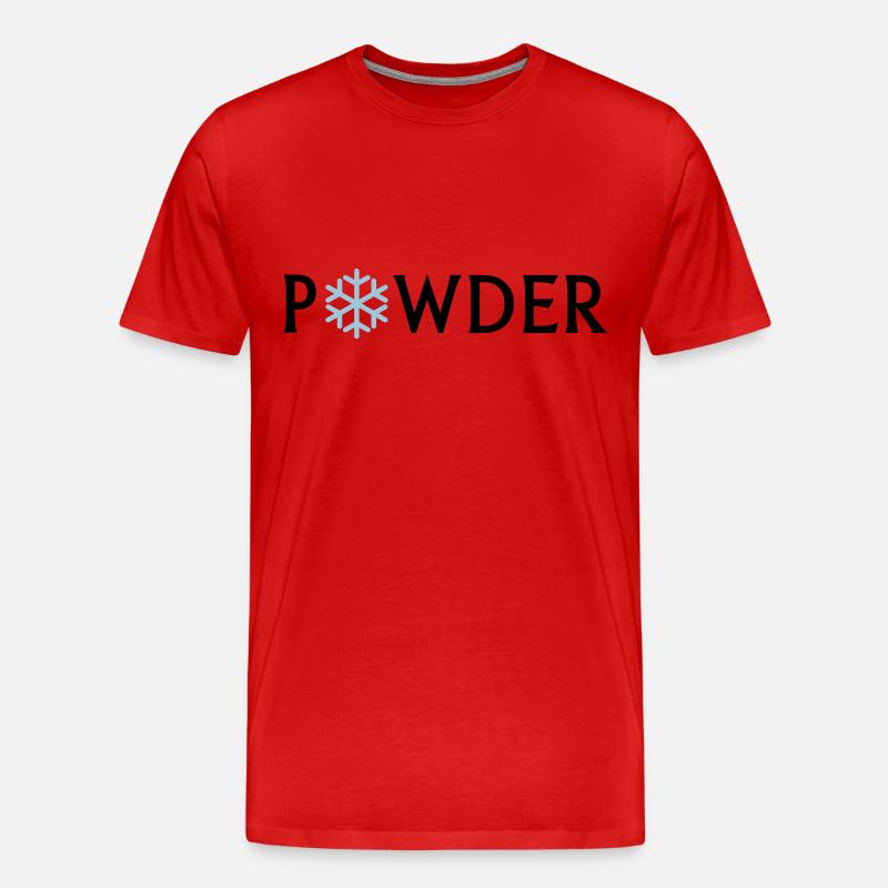powder - Männer Premium Bio T-Shirt - Rot