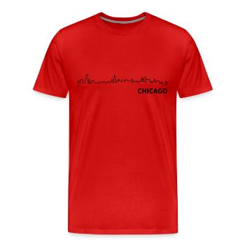 Chicago - T-shirt bio Premium Homme - rouge - Devant - Damien (186cm)