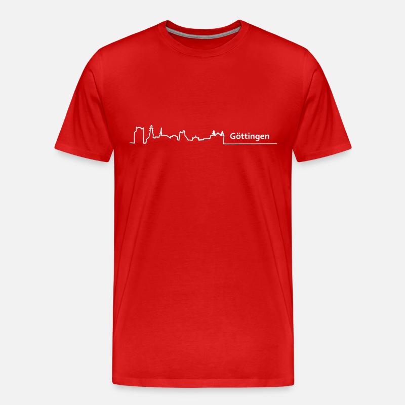 goettingen skyline - Männer Premium Bio T-Shirt - Rot