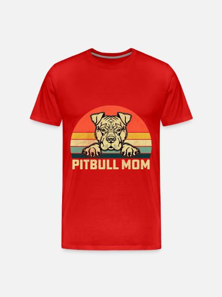 Maman Pitbull - T-shirt bio Premium Homme - rouge