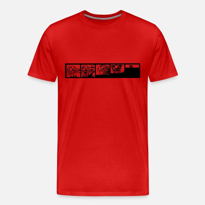 lustig comics strip - Männer Premium Bio T-Shirt - Rot