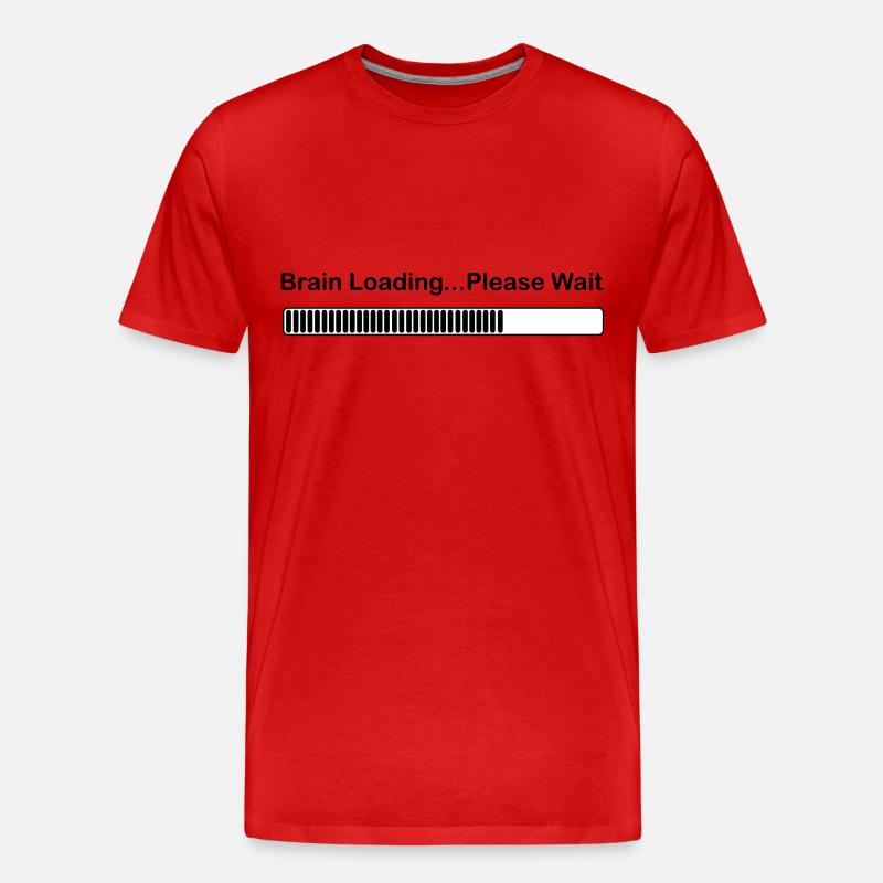 brainloading - Männer Premium Bio T-Shirt - Rot
