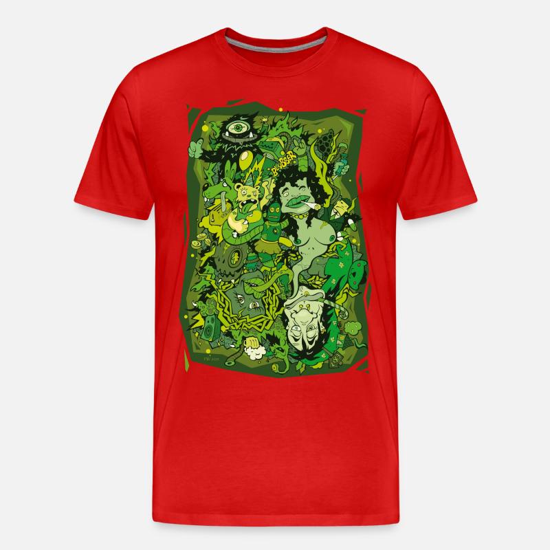lsd_absinth - Männer Premium Bio T-Shirt - Rot