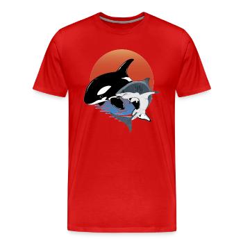 Orque - T-shirt bio Premium Homme - rouge - Devant - Damien (186cm)