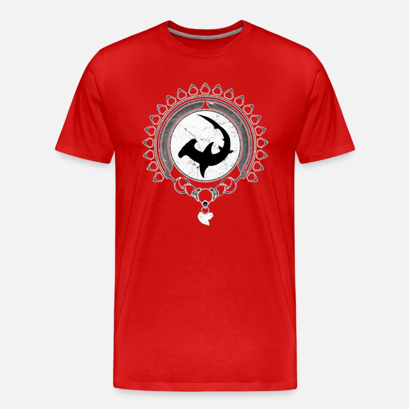 Hammerhai - Männer Premium Bio T-Shirt - Rot