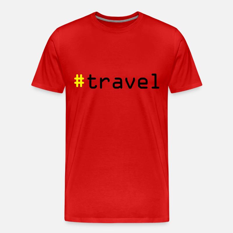 #travel - Männer Premium Bio T-Shirt - Rot