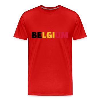 Belgien - Männer Premium Bio T-Shirt - Rot - Vorne - Damien (186cm)