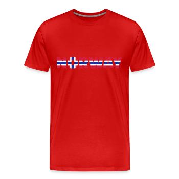 Norwegen - Männer Premium Bio T-Shirt - Rot - Vorne - Damien (186cm)