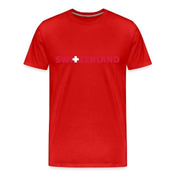 Switzerland - Men's Premium Organic T-Shirt - red - Front - Damien (186cm)